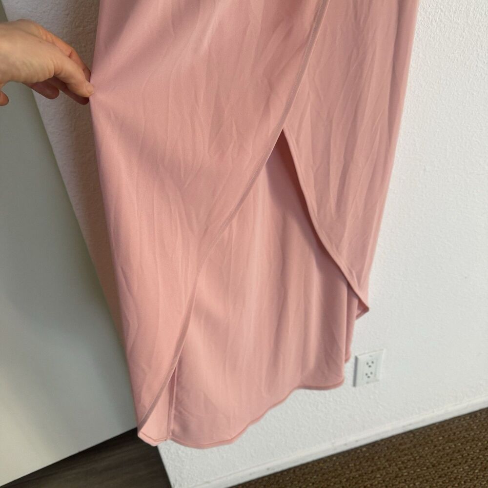 NWT Express Maxi Slip Dress 2 Light Pink Wedding Guest Y2K Fairy Prom Vacation - Picture 11 of 16